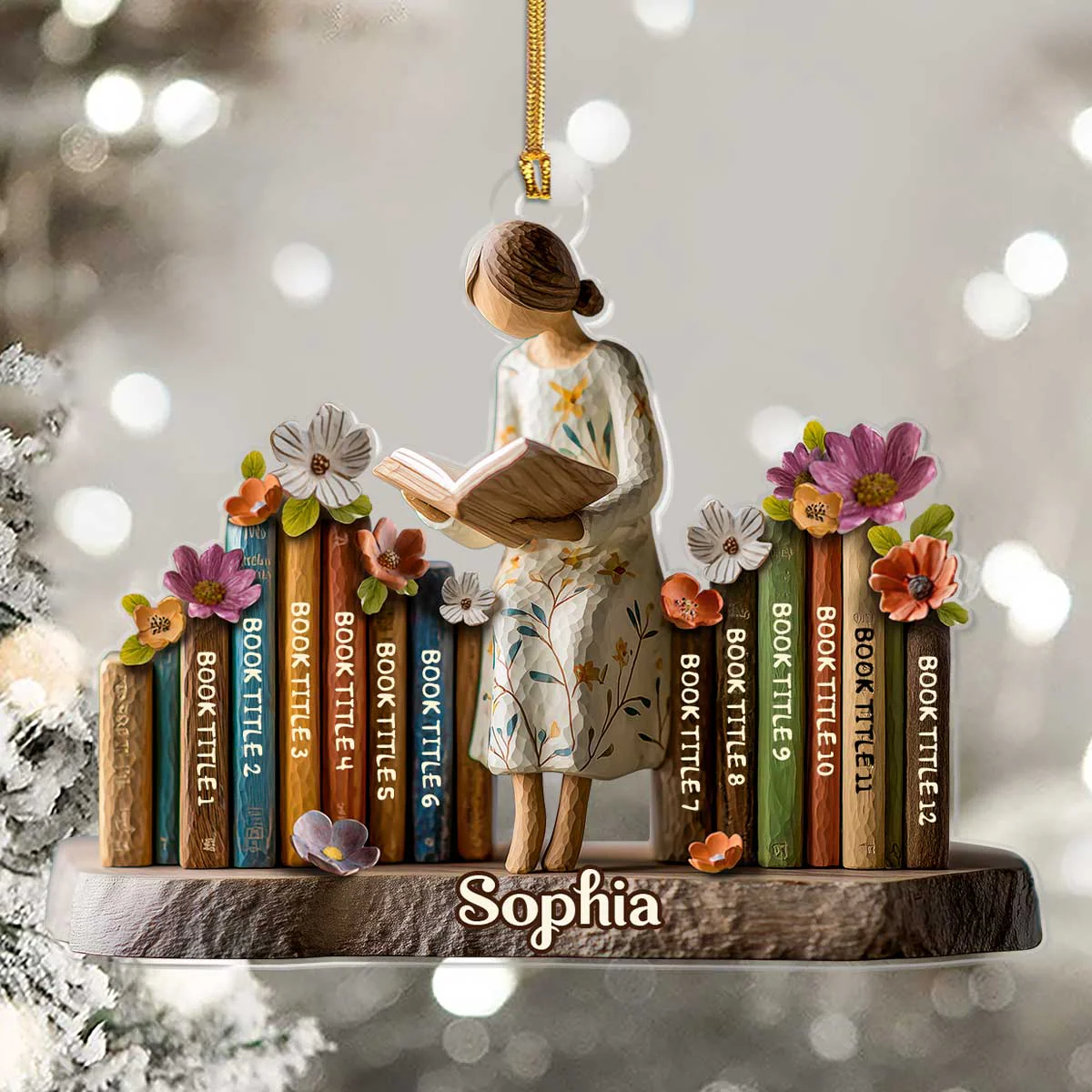 Just A Girl Who Loves Books (Ver 6) - Personalized 1-Layer Acrylic Ornament - Christmas Gift For Book Lovers, Her HH01 - Image 5
