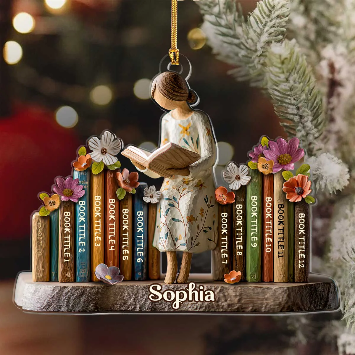 Just A Girl Who Loves Books (Ver 6) - Personalized 1-Layer Acrylic Ornament - Christmas Gift For Book Lovers, Her HH01 - Image 6
