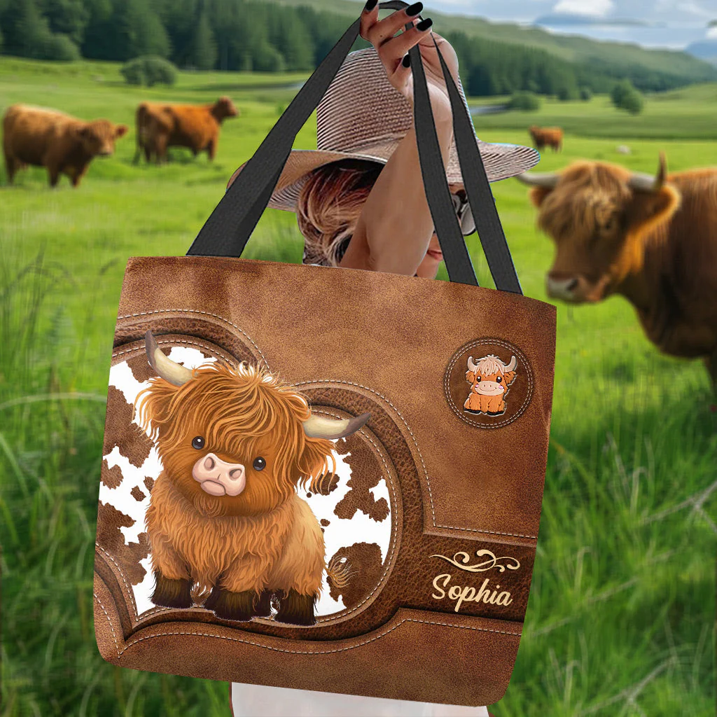 Just A Girl Who Loves Highland Cow - Personalized Tote Bag - Gift For Farmers