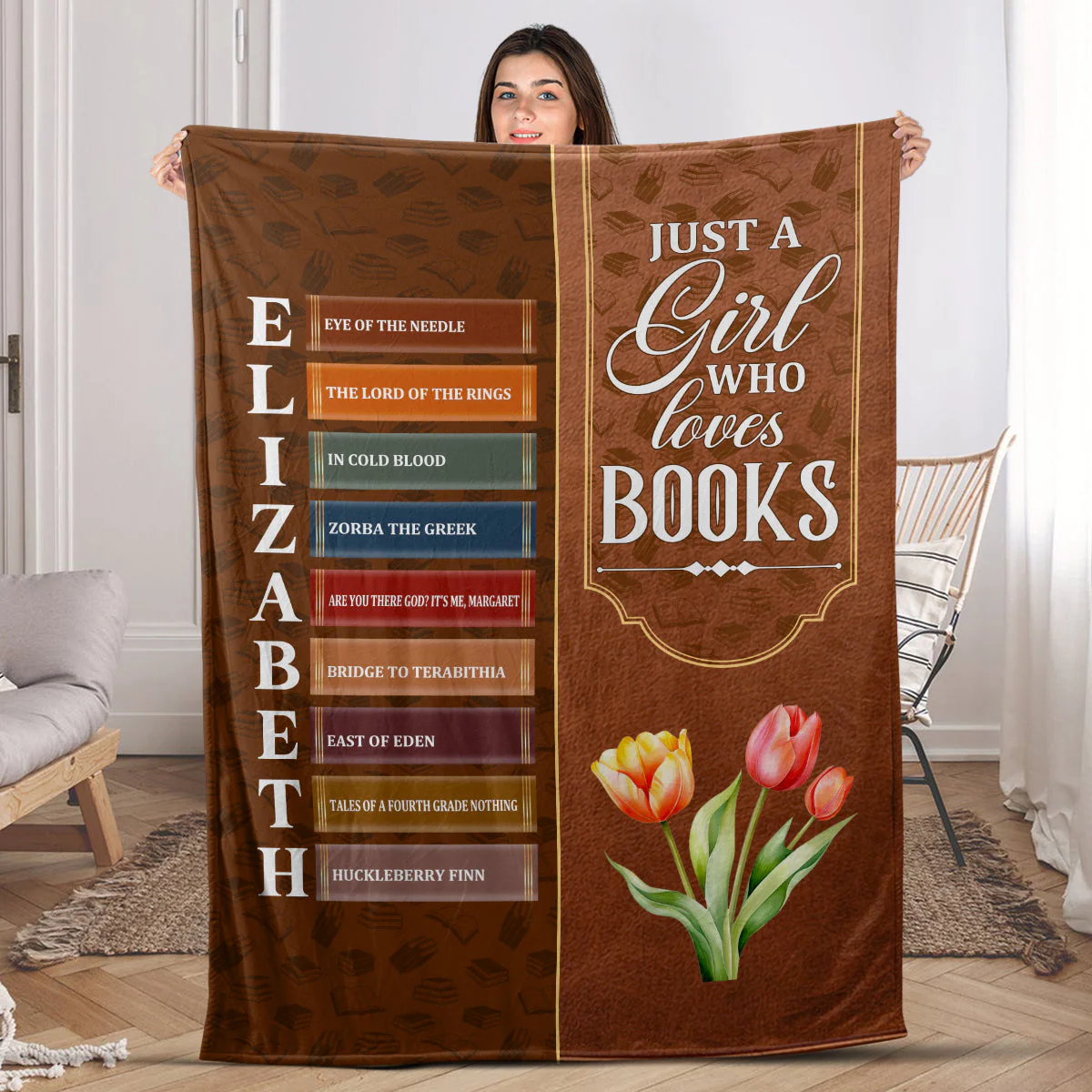 Just A Girl Who Loves To Read Banned Books V2- Personalized Blanket - Gift For Book Lover, Reader HH01