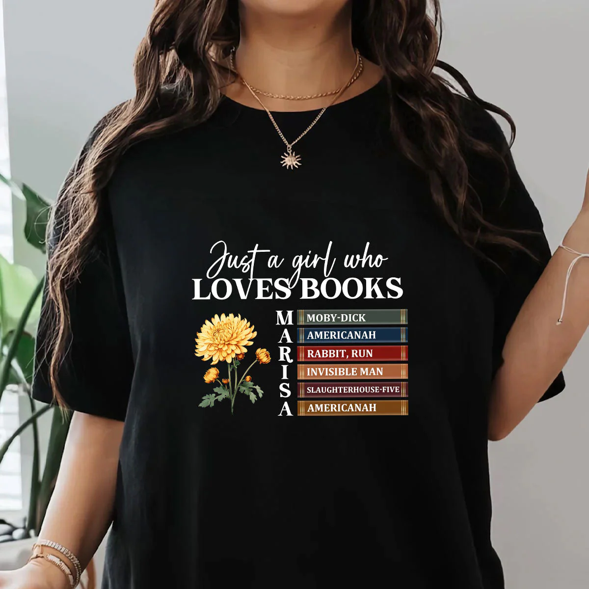 Just A Girl Who Loves To Read Banned Books V2- Personalized T-shirt - Gift For Book Lover, Reader HH01 - Image 2