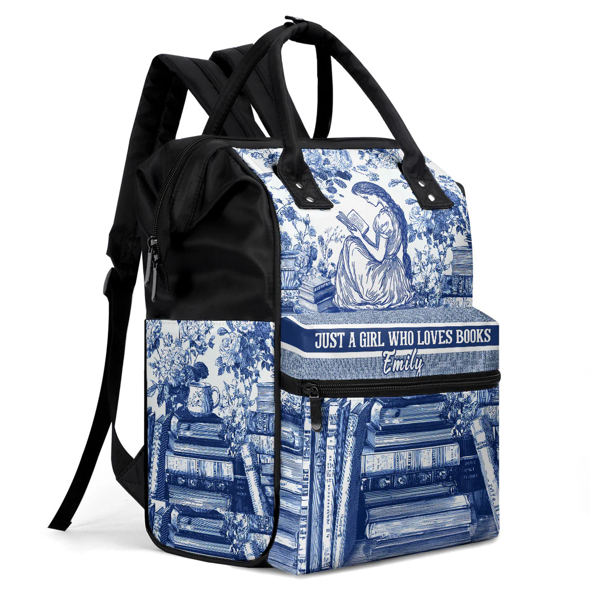 Just A Girl Who Loves To Read - Personalized Duckbilled Backpack - Gift For Her, Book Lovers | TGJ1 HH01 - Image 4