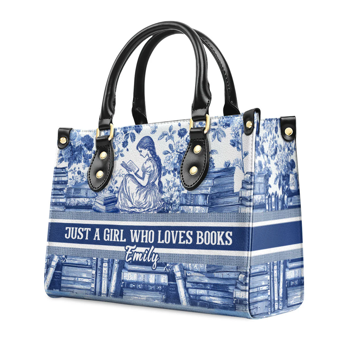 Just A Girl Who Loves To Read - Personalized Leather Handbag - Gift For Her, Book Lovers | TGJ1 HH01 - Image 2