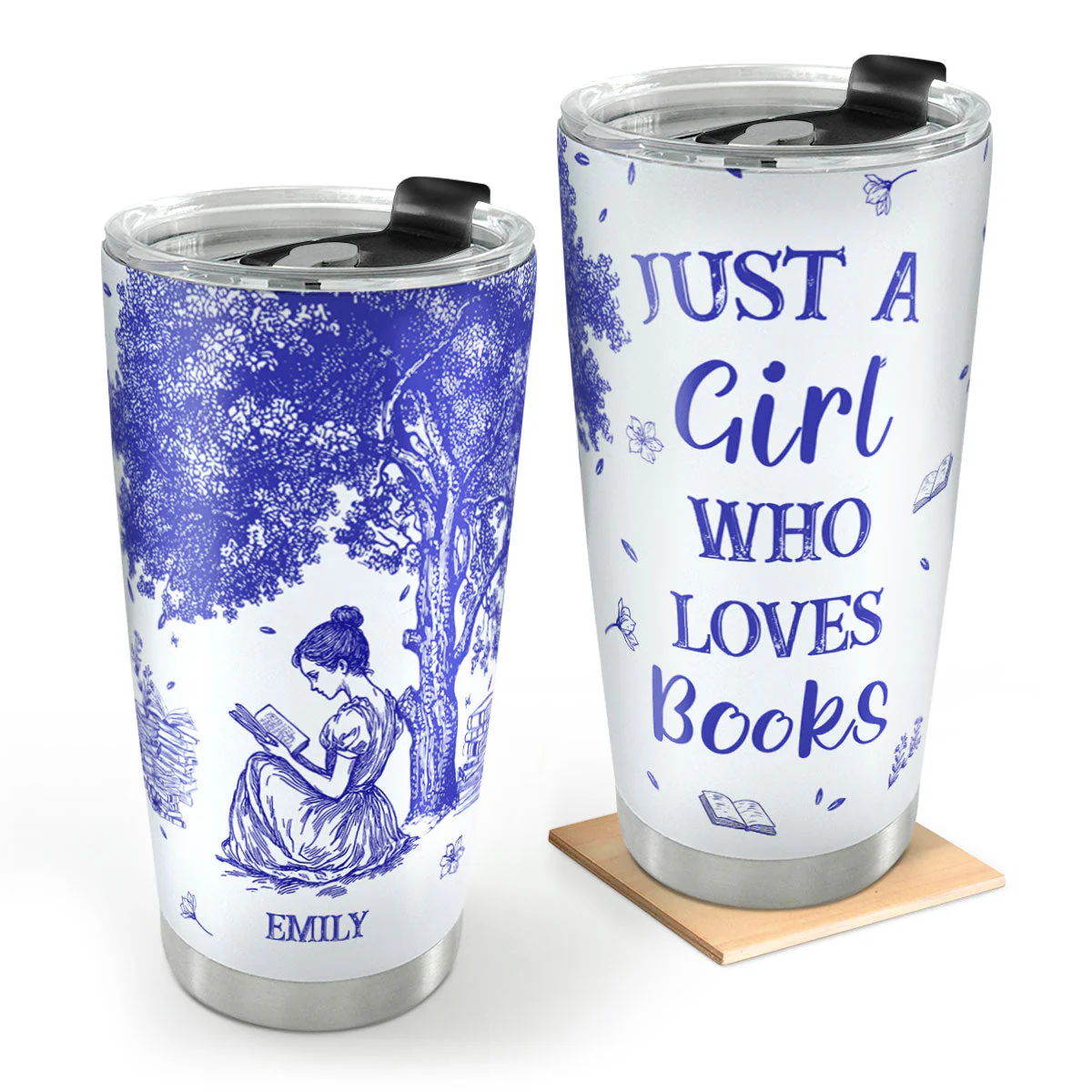 Just A Girl Who Loves To Read - Personalized Stainless Steel Tumbler - Gift For Her, Book Lovers | TGJ1 HH01