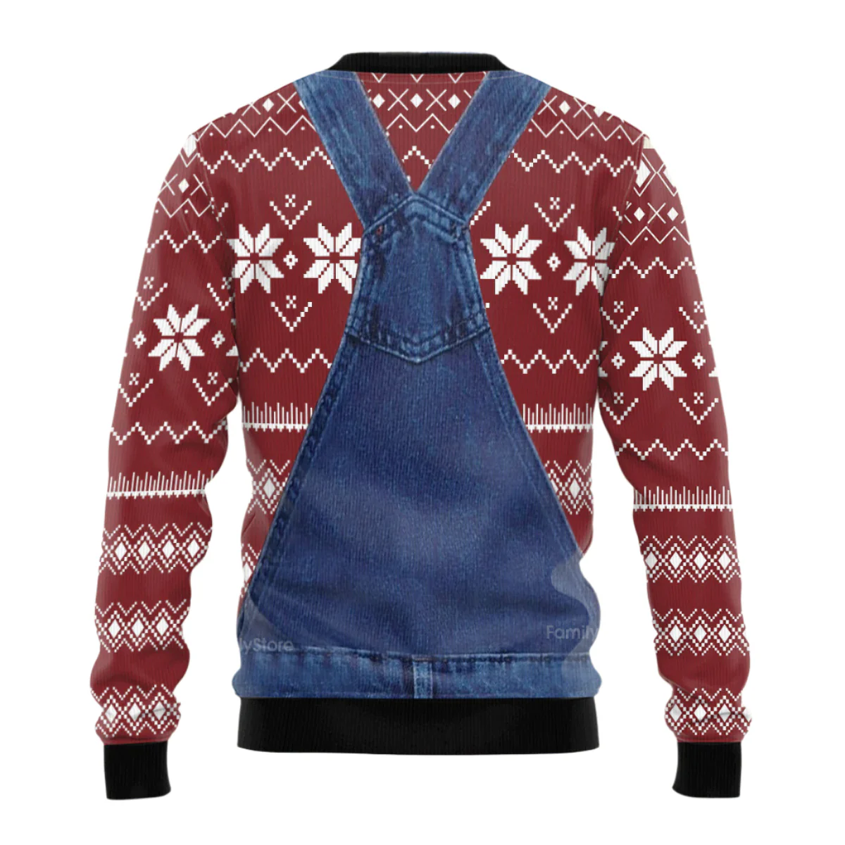 Just A Guy Who Loves Christmas And Chickens - Funny Ugly Sweatshirt - Gardening Lover - Image 3
