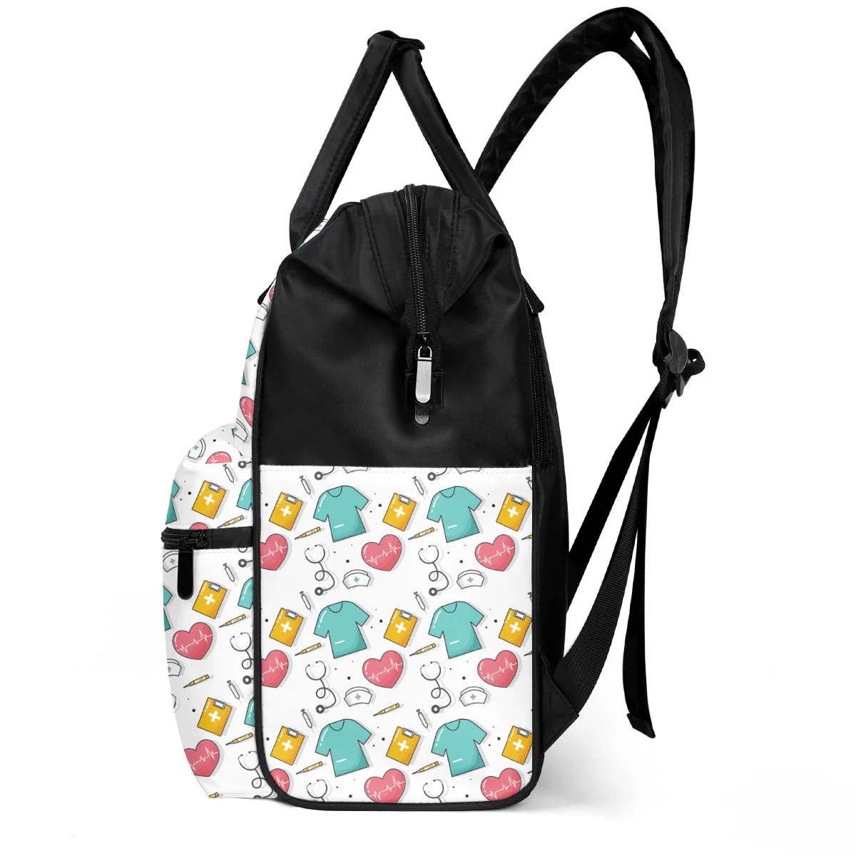 Just An RN Who Loves Scrubs - Personalized Duckbilled Backpack - Gift For Nurse HN02 - Image 2