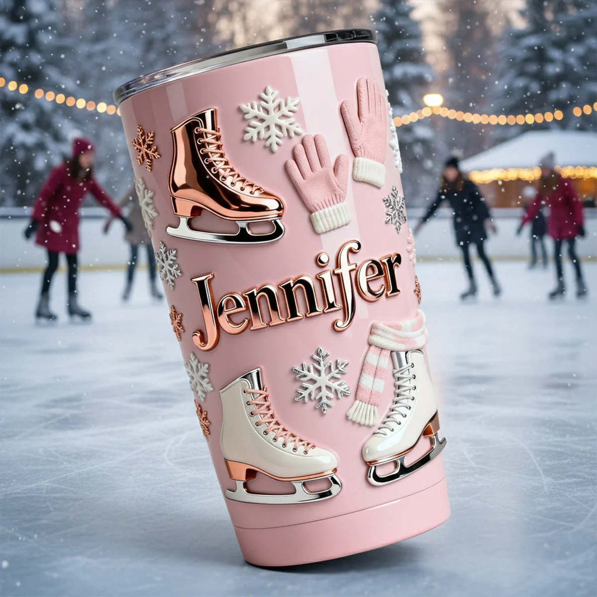 Just Love Ice Skating - Personalized Tumbler - Gift For Ice Skaters NL122
