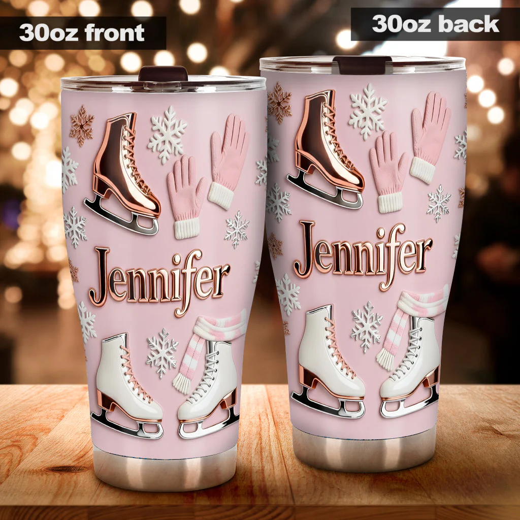 Just Love Ice Skating - Personalized Tumbler - Gift For Ice Skaters NL122 - Image 2