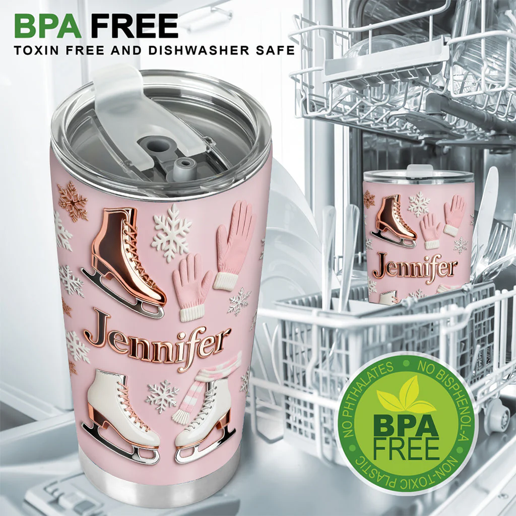 Just Love Ice Skating - Personalized Tumbler - Gift For Ice Skaters NL122 - Image 5