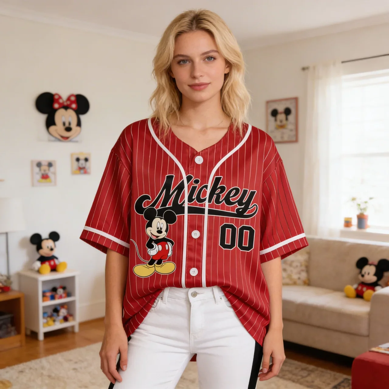 Just Love MkMo Magic Mouse - Personalized Baseball Jersey - Gift For Movie Fans HH01 - Image 2