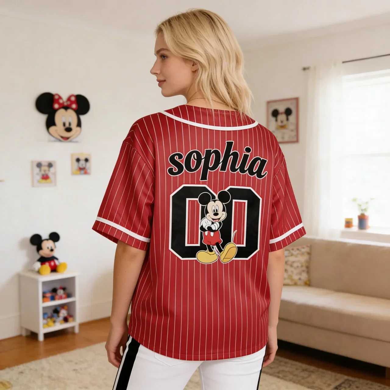 Just Love MkMo Magic Mouse - Personalized Baseball Jersey - Gift For Movie Fans HH01 - Image 3