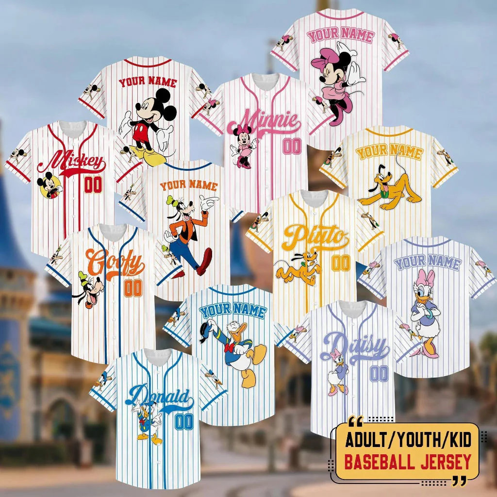 Just Love MkMo Magic Mouse - Personalized Baseball Jersey - Gift For Movie Fans HH01 - Image 3