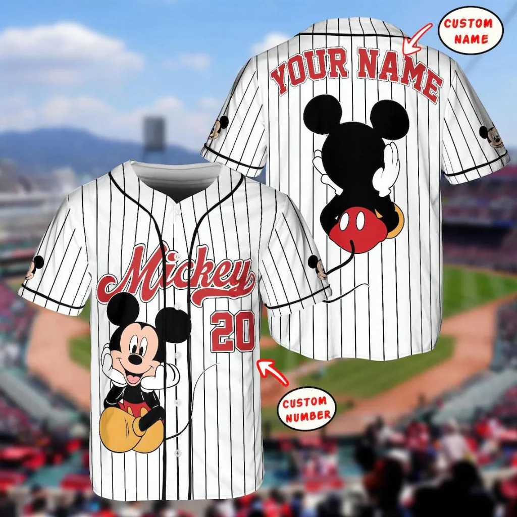 Just Love MkMo Magic Mouse - Personalized Baseball Jersey - Gift For Movie Fans HH01 - Image 4