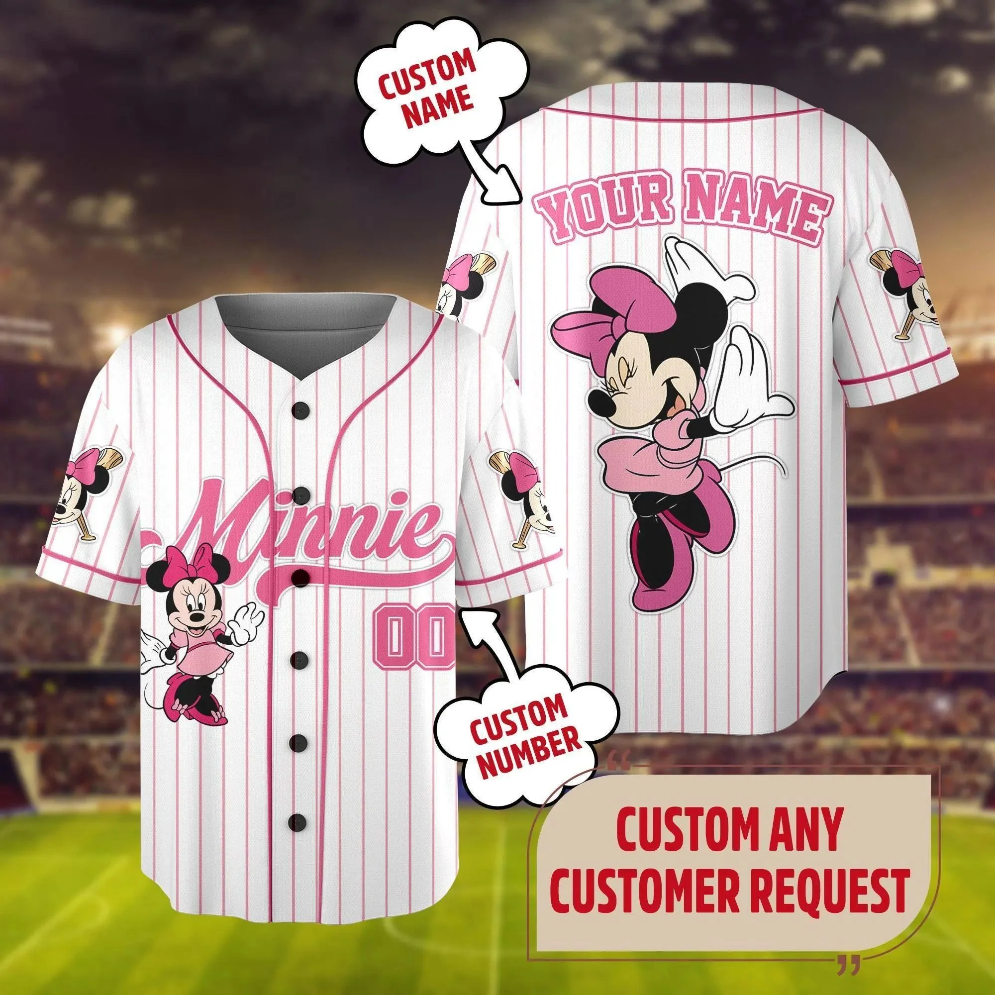 Just Love MkMo Magic Mouse - Personalized Baseball Jersey - Gift For Movie Fans HH01 - Image 5