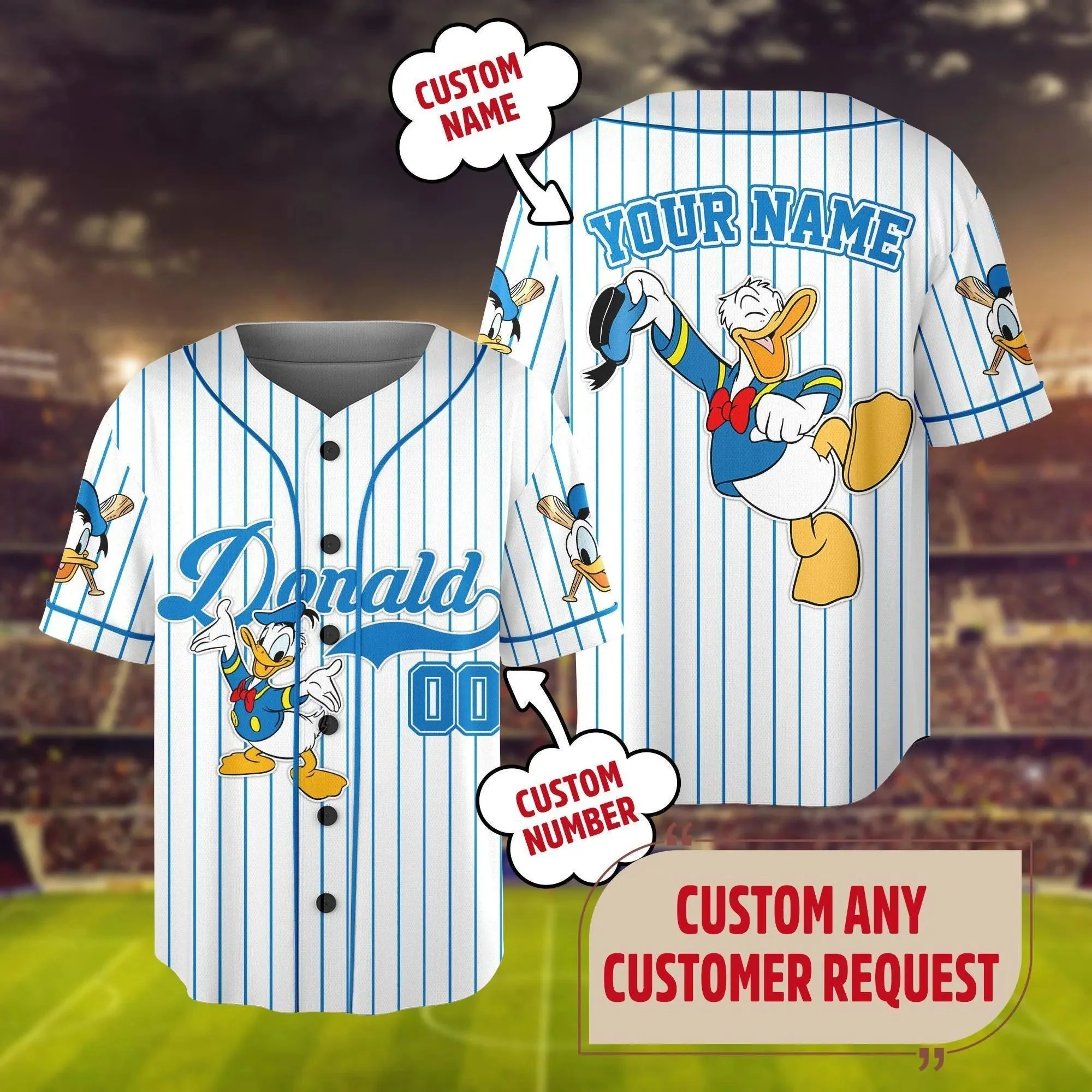 Just Love MkMo Magic Mouse - Personalized Baseball Jersey - Gift For Movie Fans HH01 - Image 6