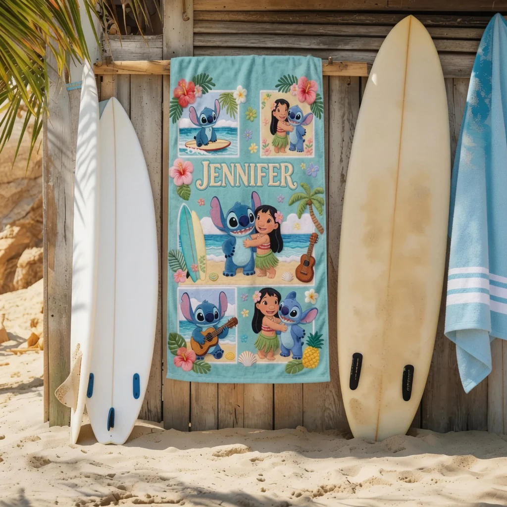 Just Love Sti - Summer Vibe - Personalized Beach Towel - Gift For Fan Movies - Image 2