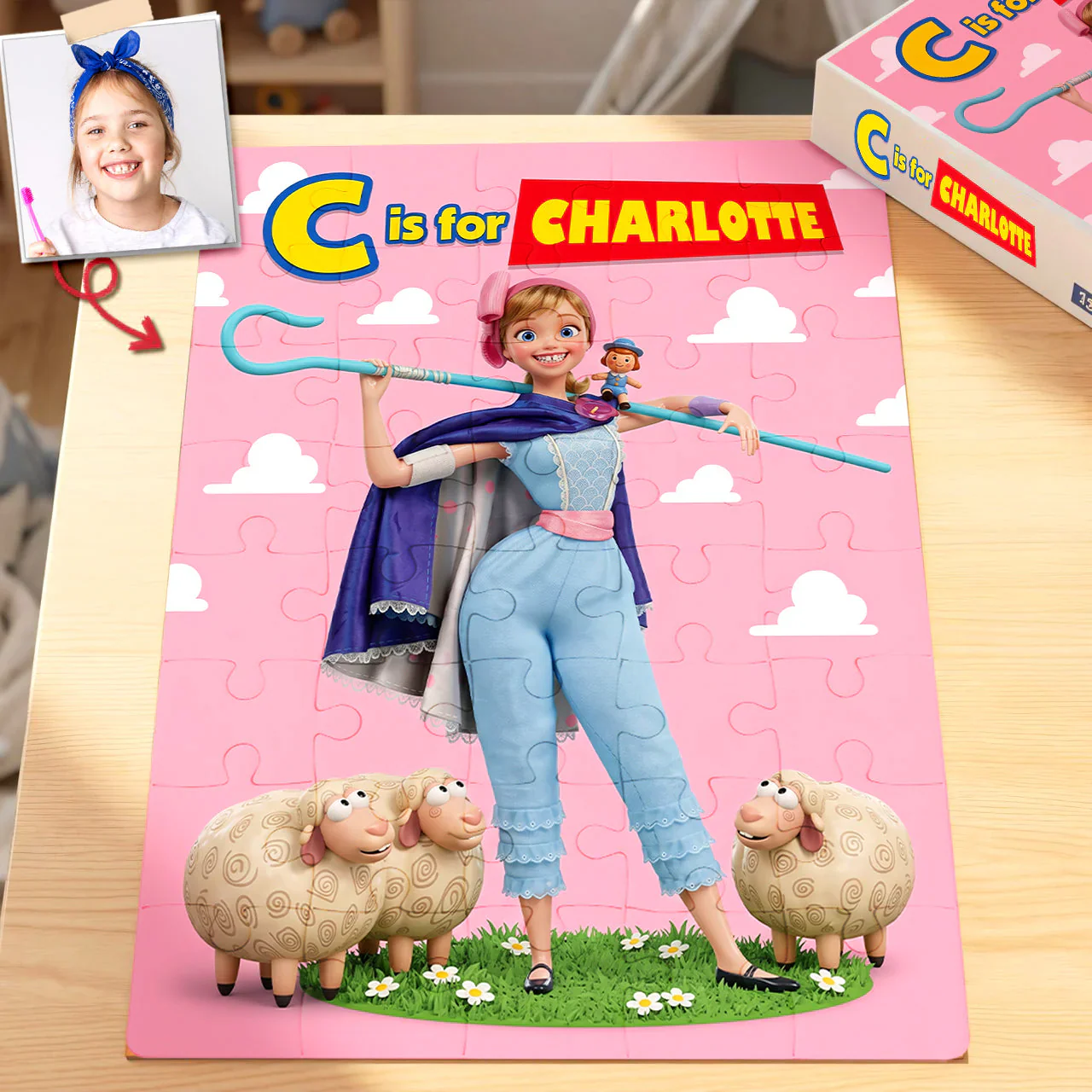 Just Loves Cowboy Story - Personalized Custom Photo Puzzle - Gifts For Kids - DSNY HH01