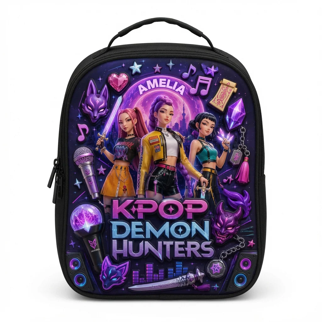 Just Loves Fantasy Girl - Personalized Backpack, Lunch Bag, Pencil Case & Water Bottle - Back to School Gift HH01 - Image 6