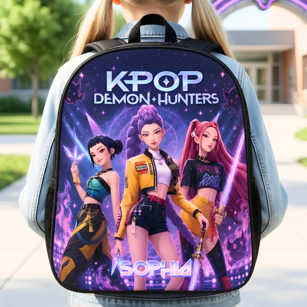Just Loves Fantasy Girl - Personalized Backpack, Lunch Bag, Pencil Case & Water Bottle - Back to School Gift HH01 - Image 2