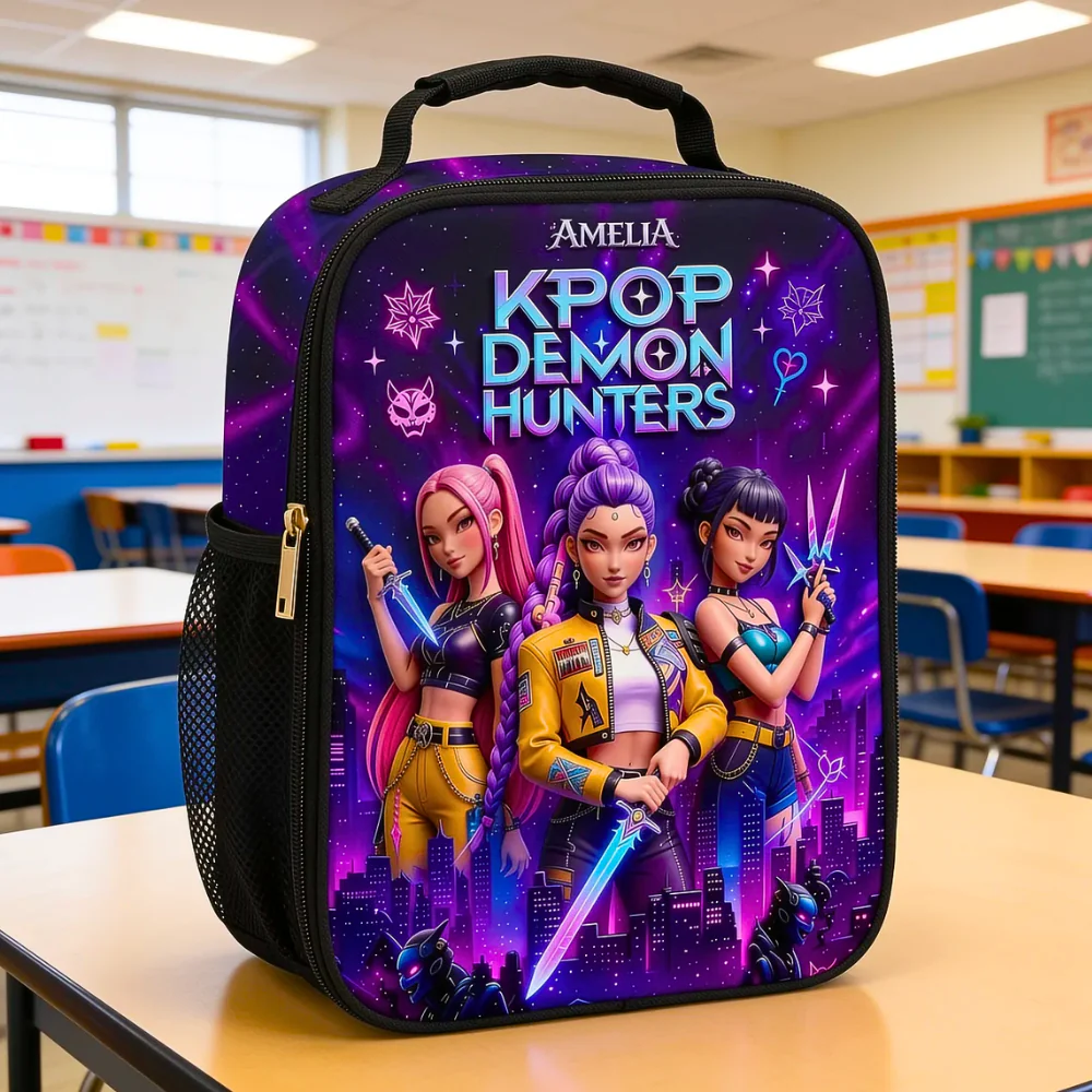 Just Loves Fantasy Girl - Personalized Backpack, Lunch Bag, Pencil Case & Water Bottle - Back To School Gifts - Image 2