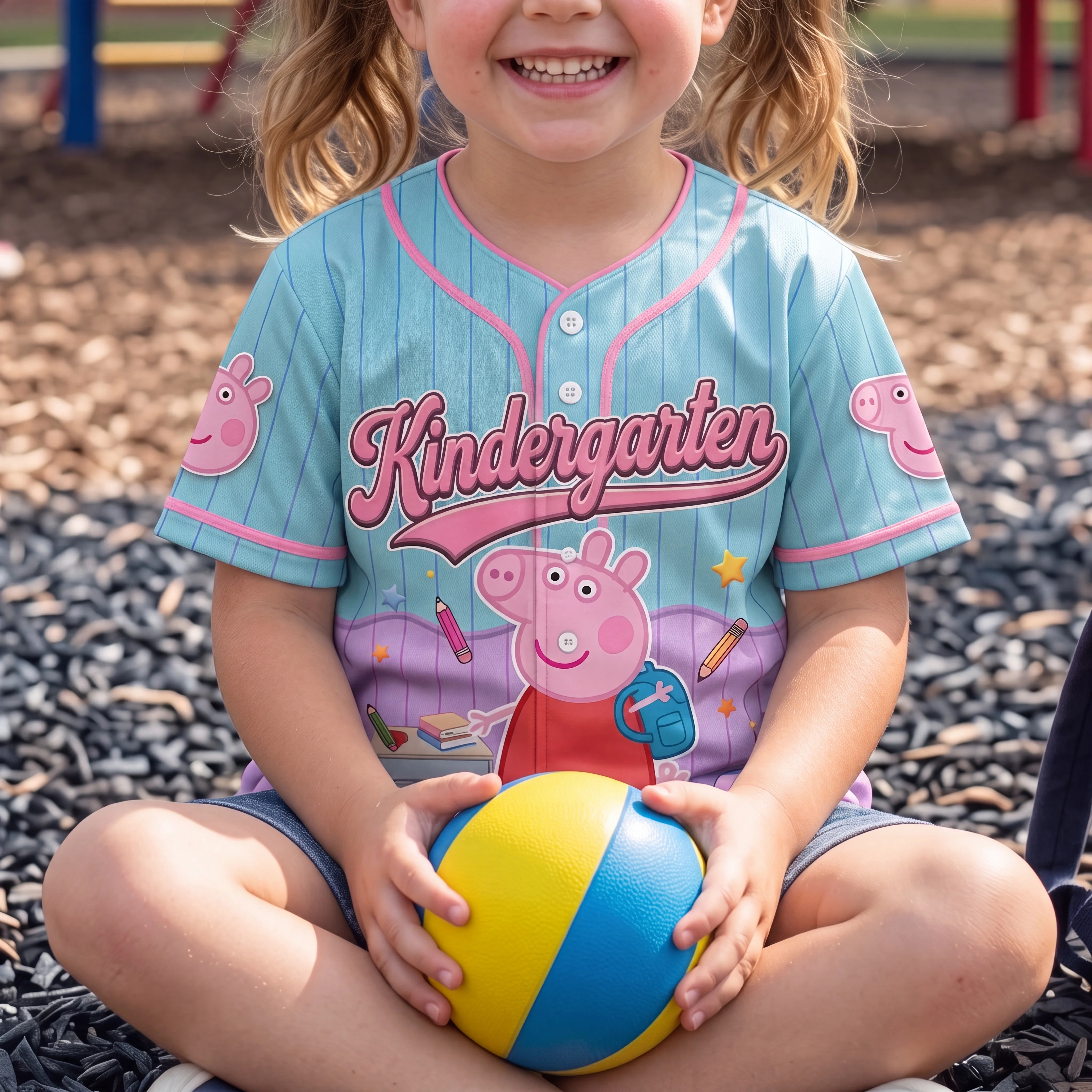 Just Loves Pink Pig - Personalized Baseball Jersey - Back to School Gift HH01