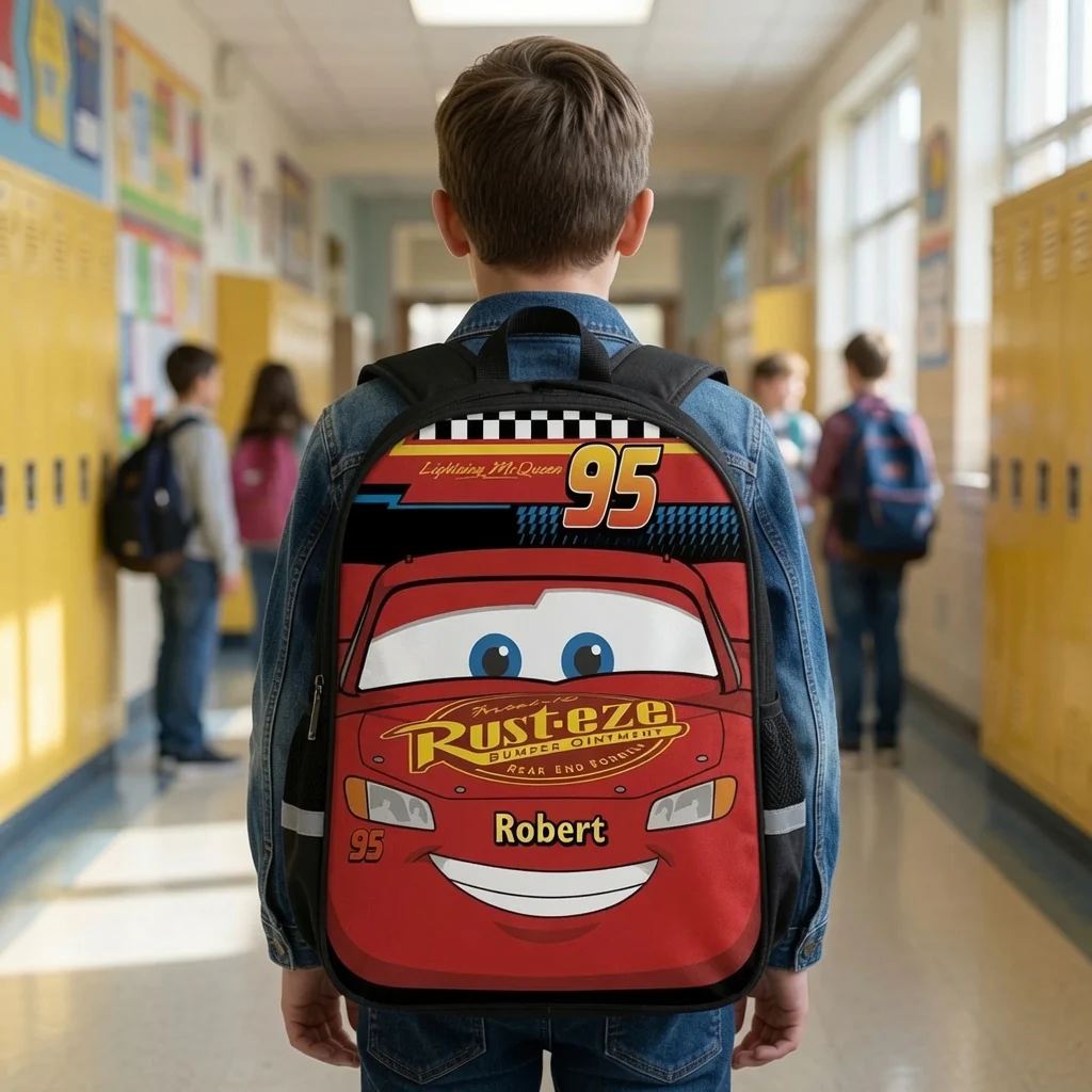 Just Loves Racing Crew - Personalized Backpack, Lunch Bag, Pencil Case & Water Bottle - Back to School Gift DSNY HH01 - Image 2