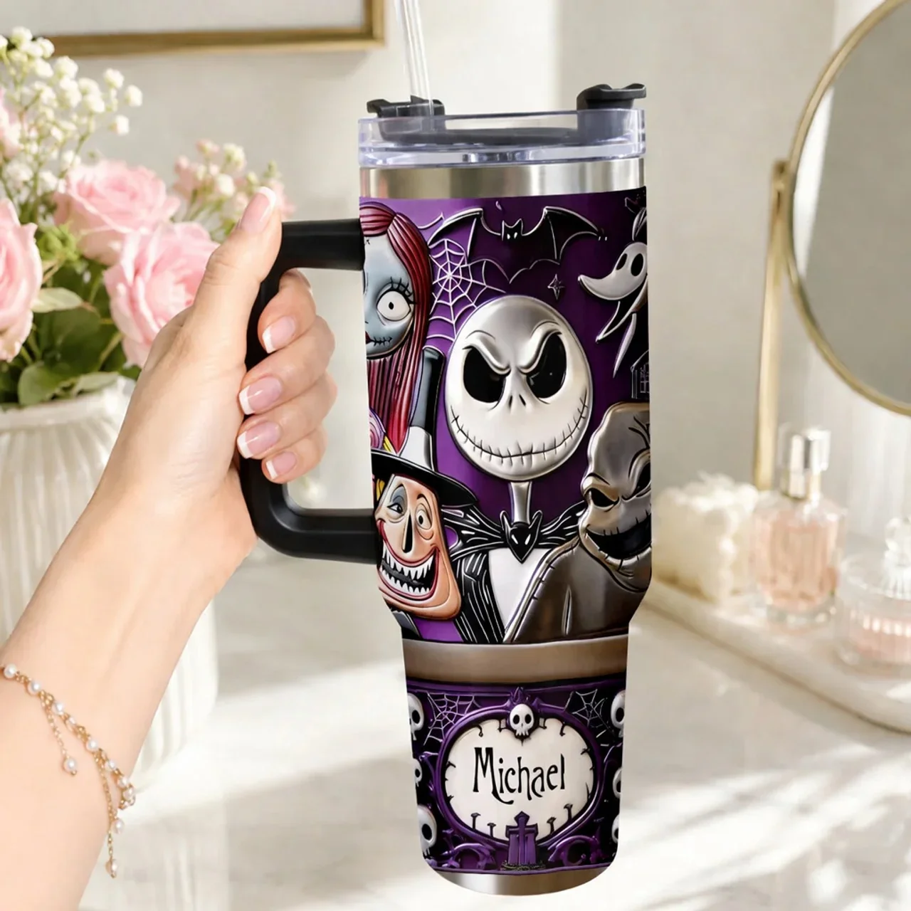 Just Loves Spooky - Personalized Tumbler - Gift For Movies Fan HH01 - Image 2