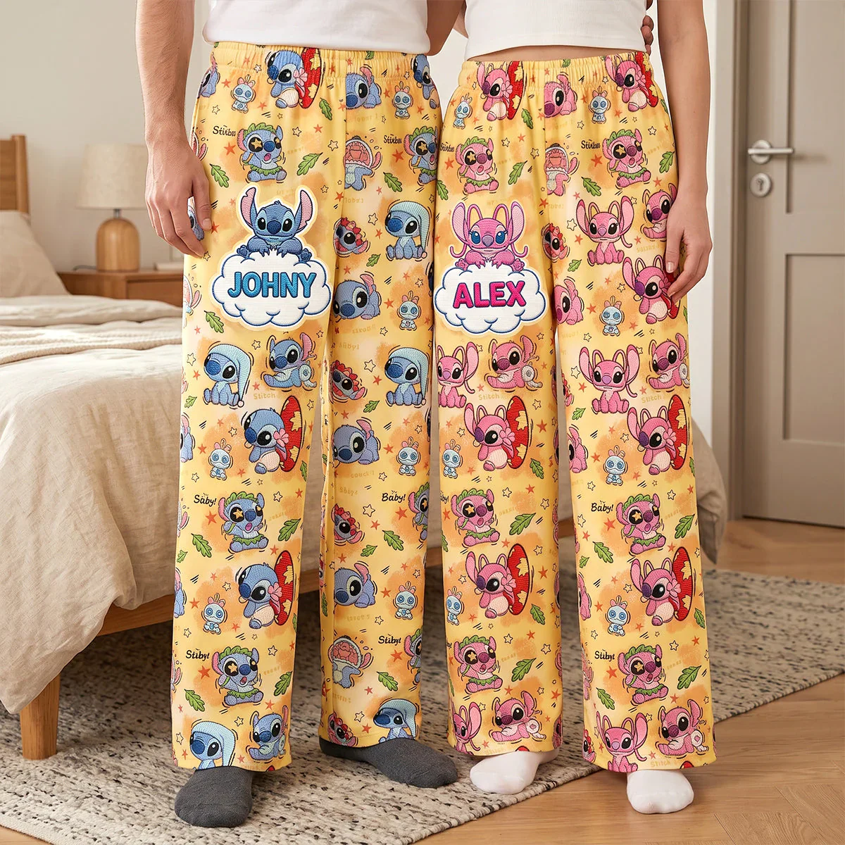 Just Loves Sti - Personalized Pajama Pants - Gift For Couple - Image 4
