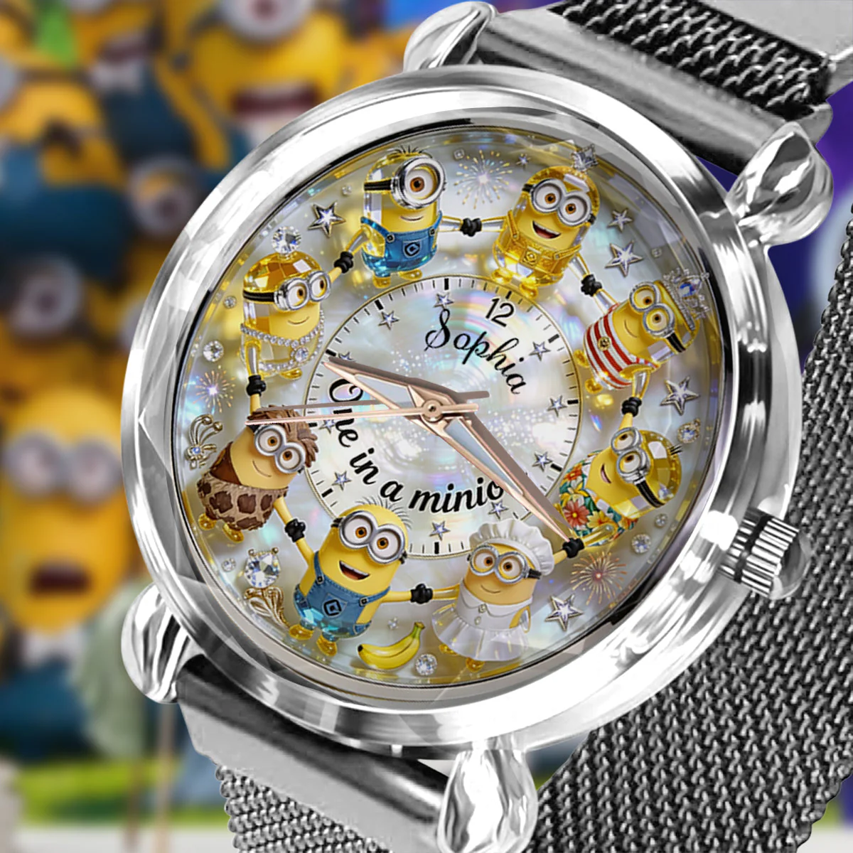 Just Loves Yellow Monster - Personalized Women Hand Watch - Gift For Her, Movie Fans HH01