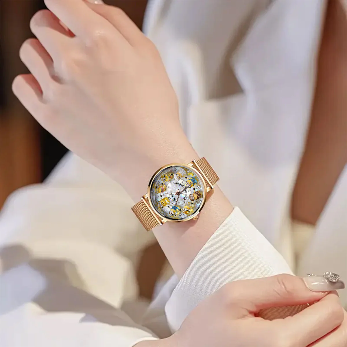 Just Loves Yellow Monster - Personalized Women Hand Watch - Gift For Her, Movie Fans HH01 - Image 2