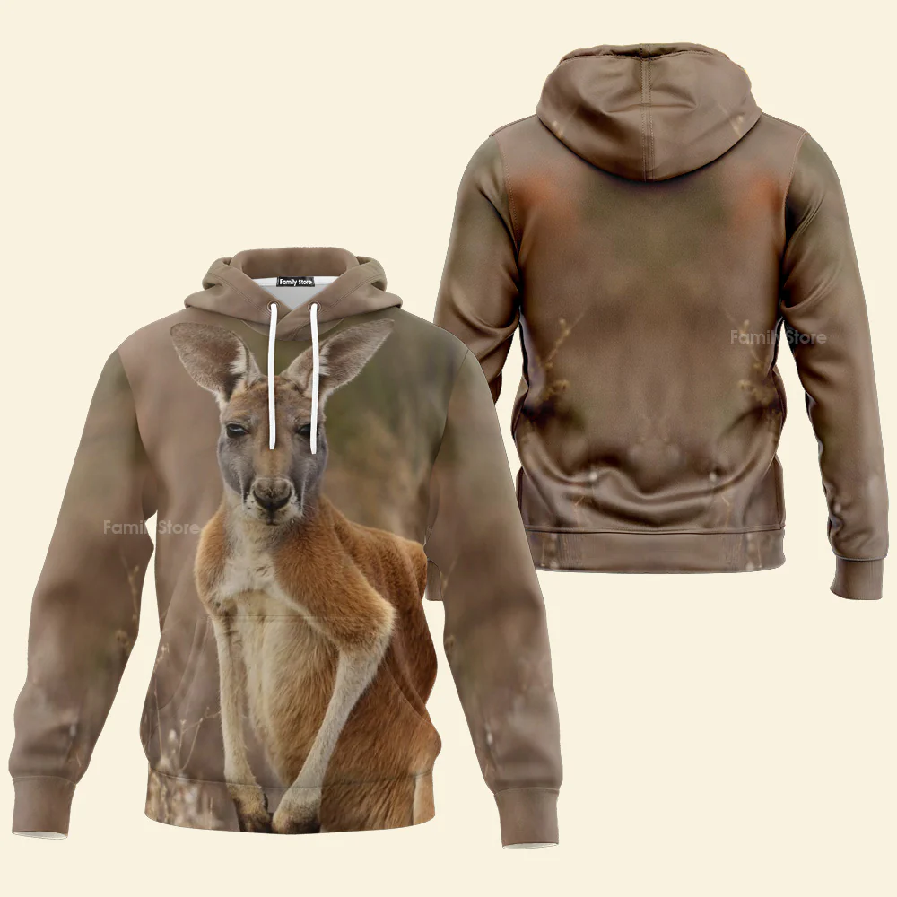 Kangaroo 3D All Over Printed Hoodie For Men, Women - Image 2