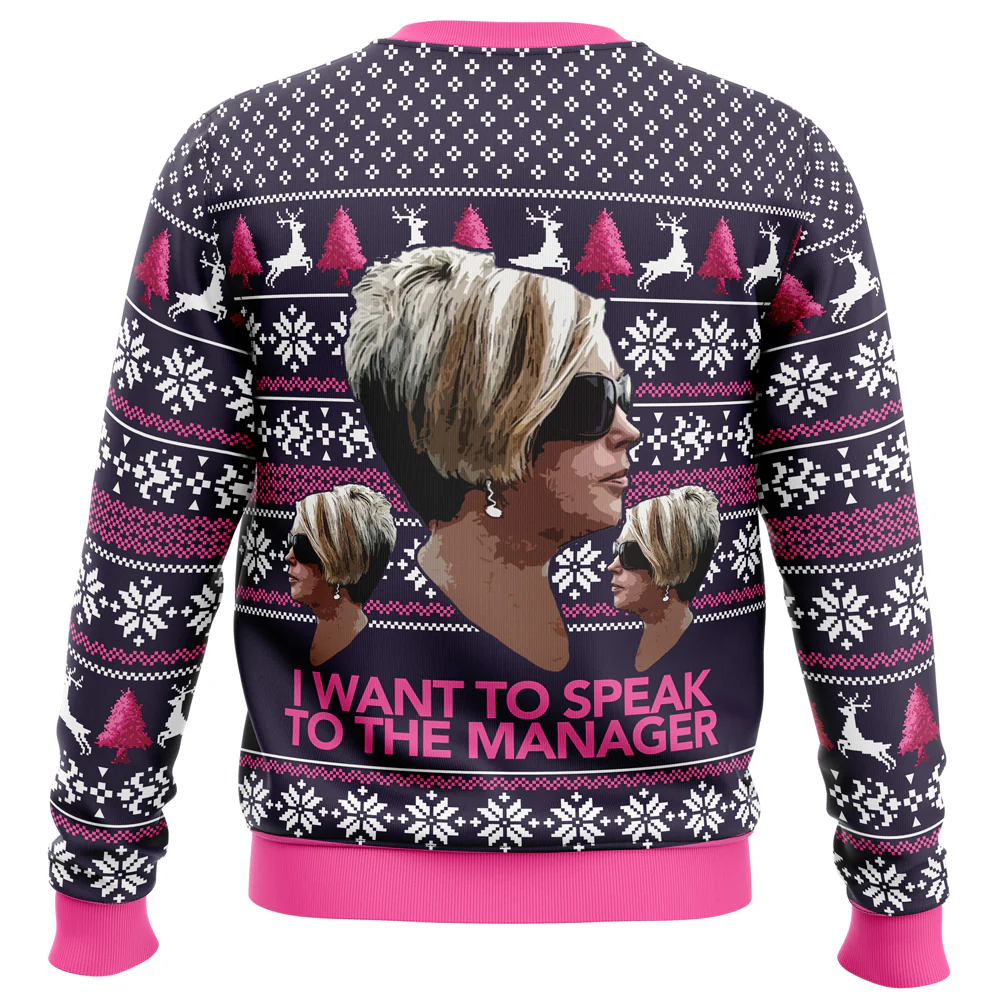 Karen Meme I Want To Speak To The Manager - Ugly Christmas Sweater - Funny Gifts | HN02 - Image 2