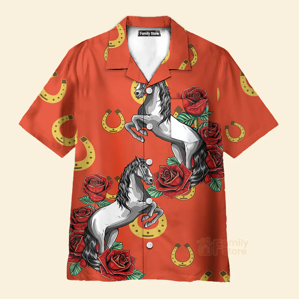 Kentucky My Derby Day Dress Racing Horseshoe Hawaiian Shirts - Image 2