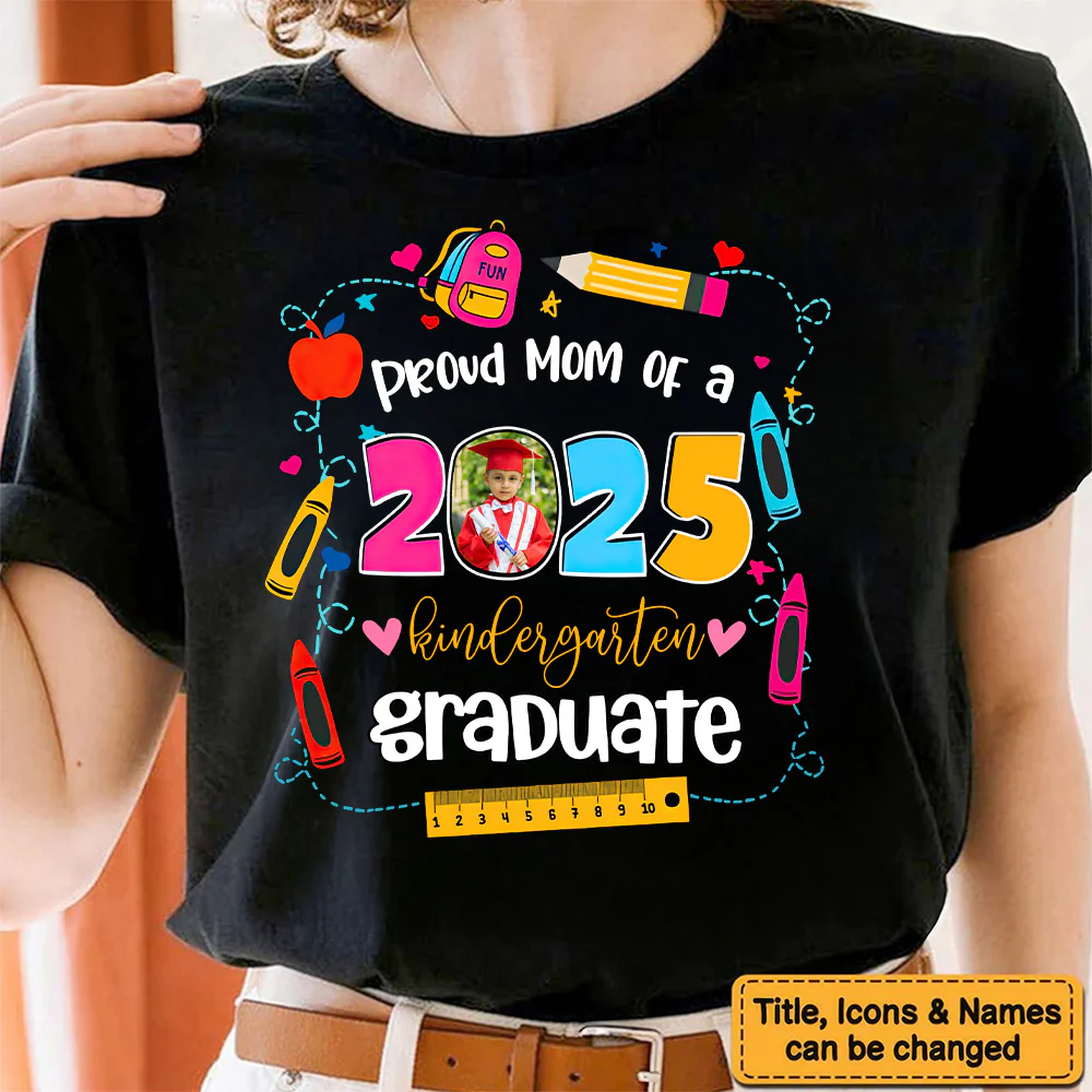 Kindergarten Graduate 2025 - Personalized Shirt - Graduation Gift, Senior Gift, Loving Gift for Grandma, Nana, Mom, Wife, Grandparent | Custom Photo NH96 - Image 4