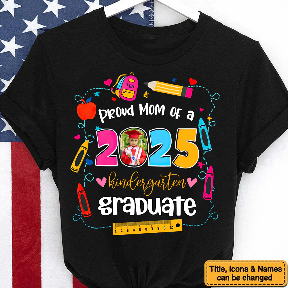 Kindergarten Graduate 2025 - Personalized Shirt - Graduation Gift, Senior Gift, Loving Gift for Grandma, Nana, Mom, Wife, Grandparent | Custom Photo NH96 - Image 5
