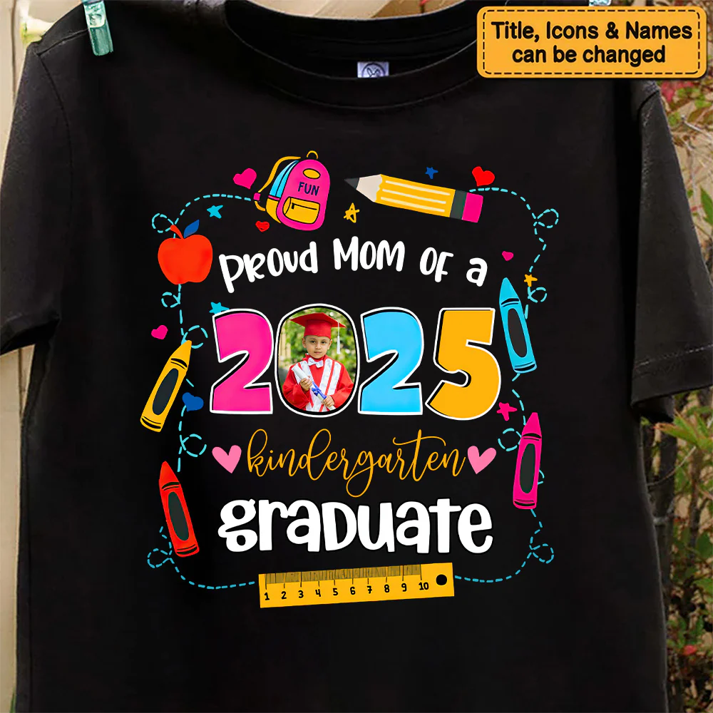 Kindergarten Graduate 2025 - Personalized Shirt - Graduation Gift, Senior Gift, Loving Gift for Grandma, Nana, Mom, Wife, Grandparent | Custom Photo NH96 - Image 7