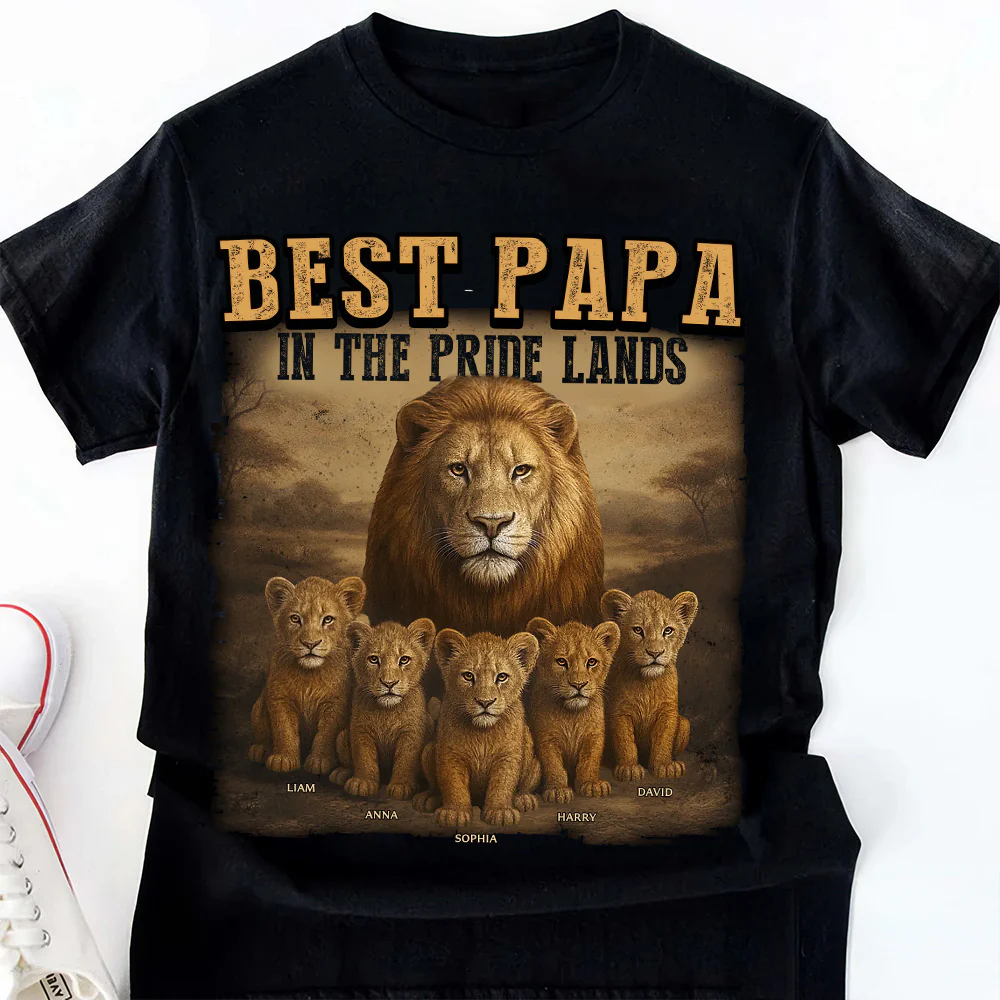 King Of The Pride Lands - Personalized Shirt - Gift For Dad, Grandpa, Father's Day | NA94 - Image 2