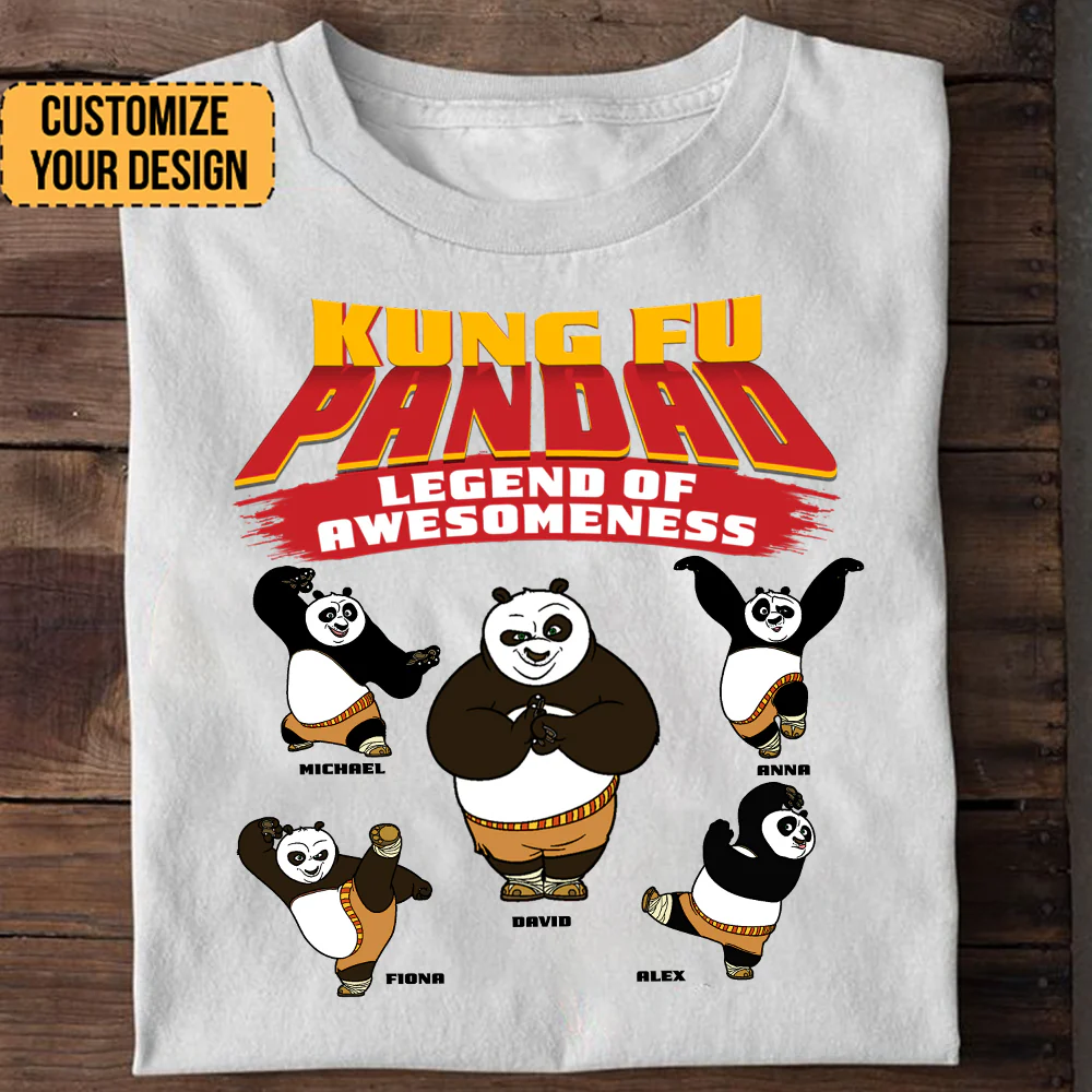 Kungfu Panda The Legend Of Awesomeness - Gift For Family, Dad And Kids - Personalized TShirt NA94 - Image 2