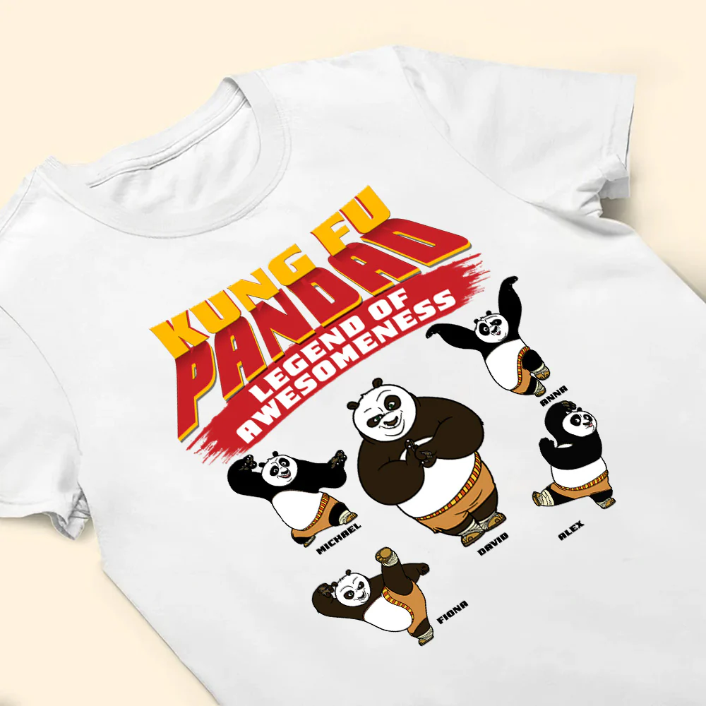 Kungfu Panda The Legend Of Awesomeness - Gift For Family, Dad And Kids - Personalized TShirt NA94 - Image 3