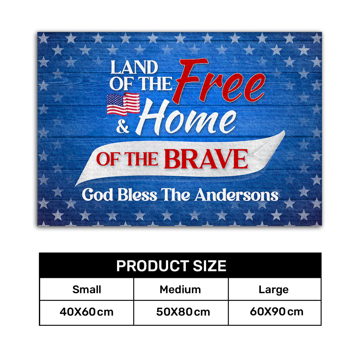Land Of The Free And Home Of The Brave - Personalized Doormat -Home Decor - Image 6