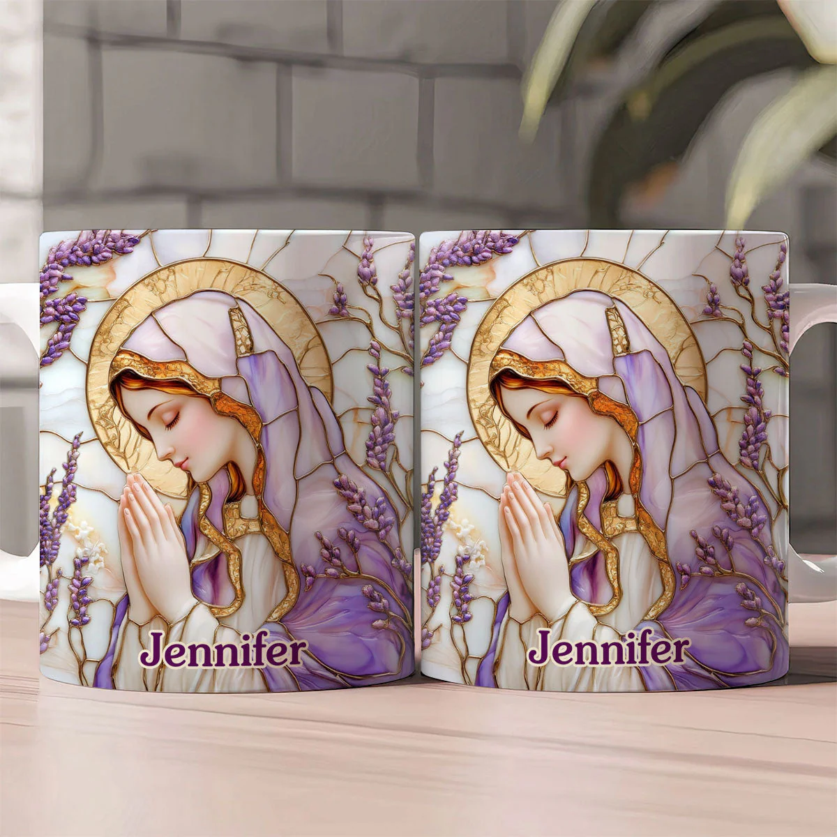Lavender Grace - Personalized Ceramic Coffee Mug - Christian Gift For Her BA01 - Image 2