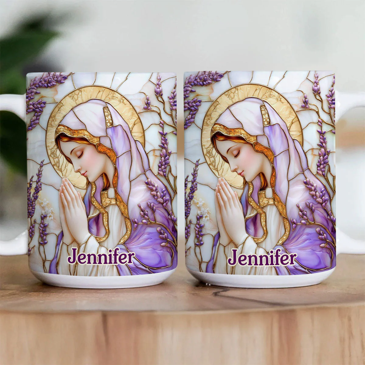 Lavender Grace - Personalized Ceramic Coffee Mug - Christian Gift For Her BA01 - Image 3