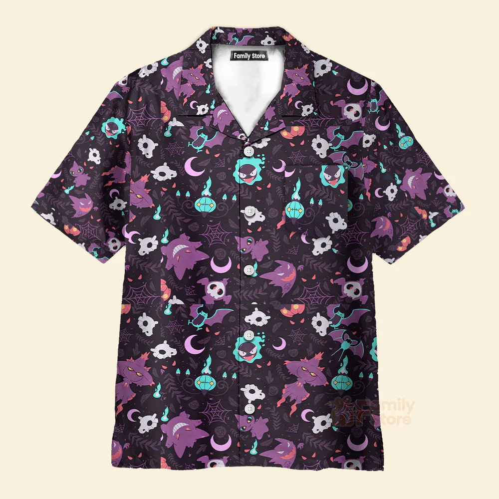 Lavender Town PoMo Pattern Hawaiian Shirt - Image 2