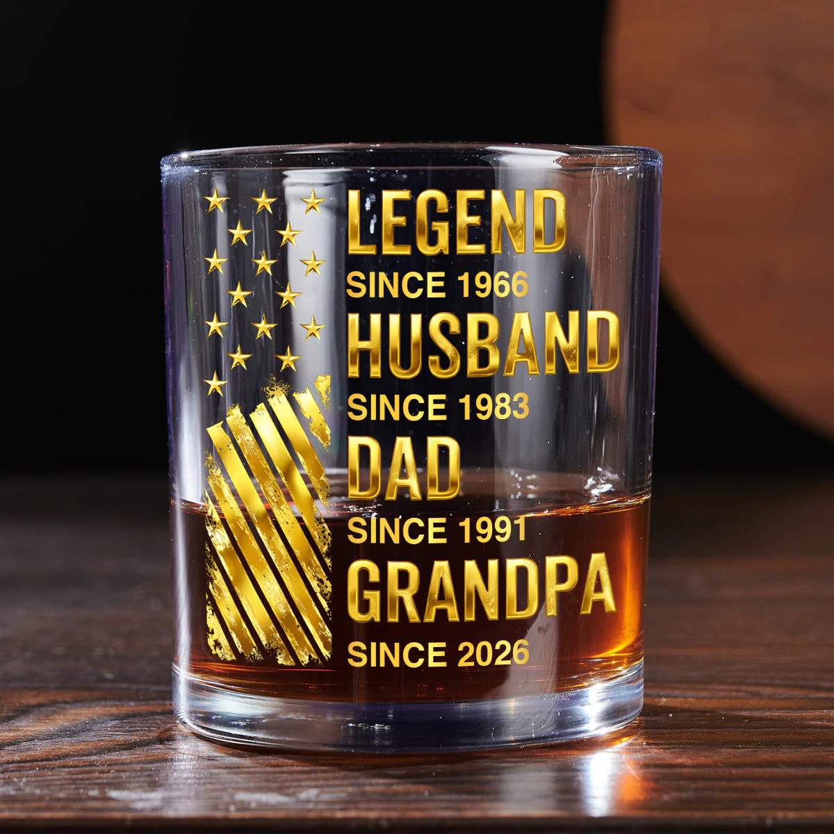 Legend Husband Dad Grandpa - Personalized Whiskey Glass - Gift For Dad, Grandpa - Image 5