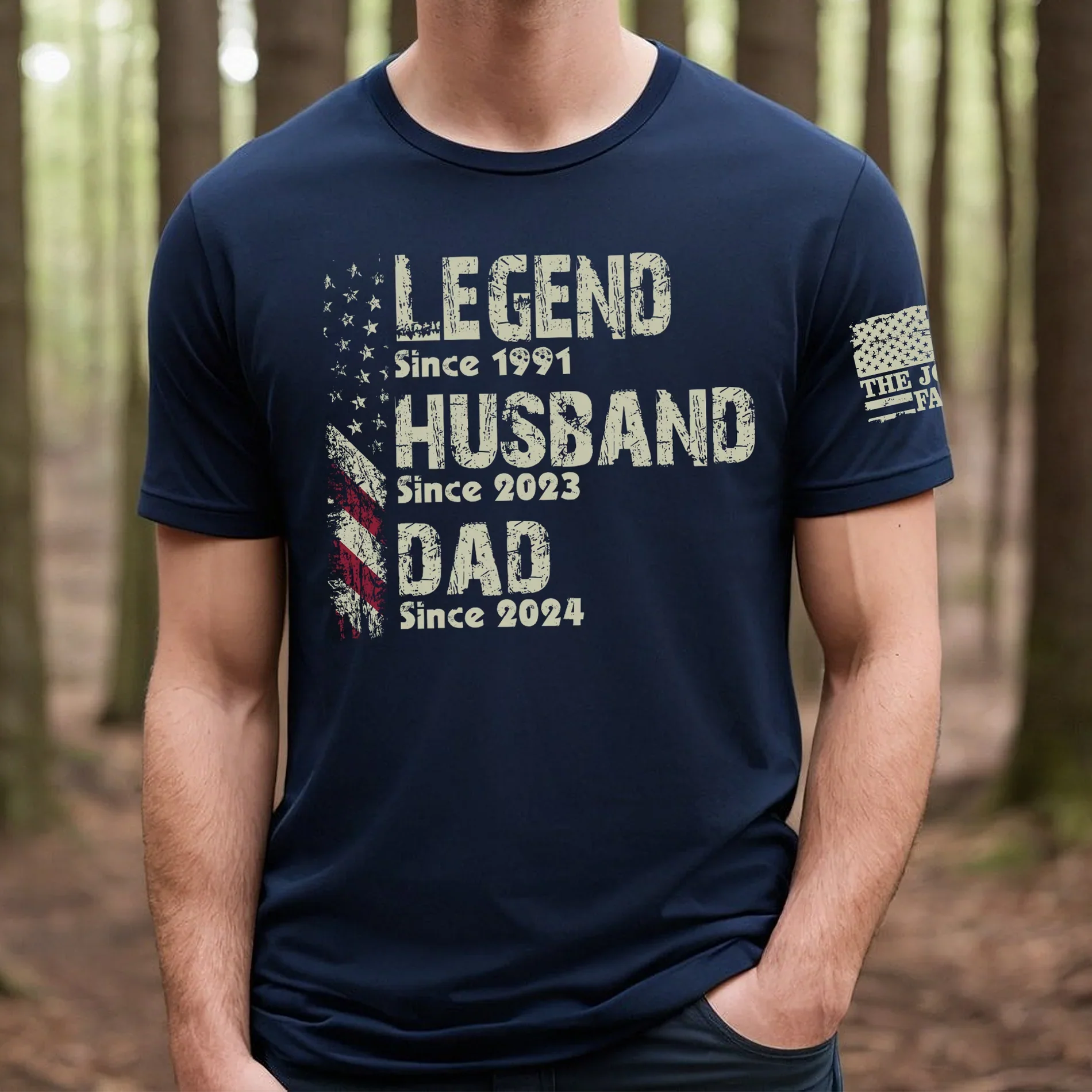 Legend Husband Dad Papa - Personalized Shirt - Patriotic Gift For Dad - Image 4