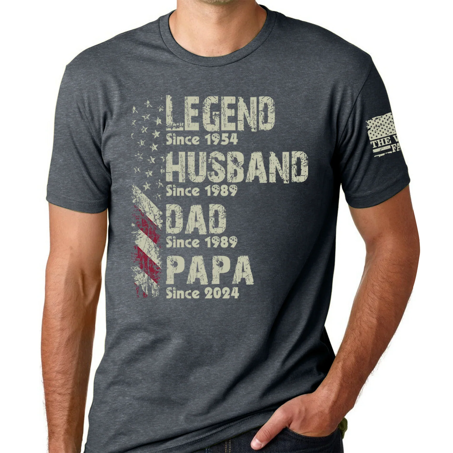 Legend Husband Dad Papa - Personalized Shirt - Patriotic Gift For Dad - Image 6