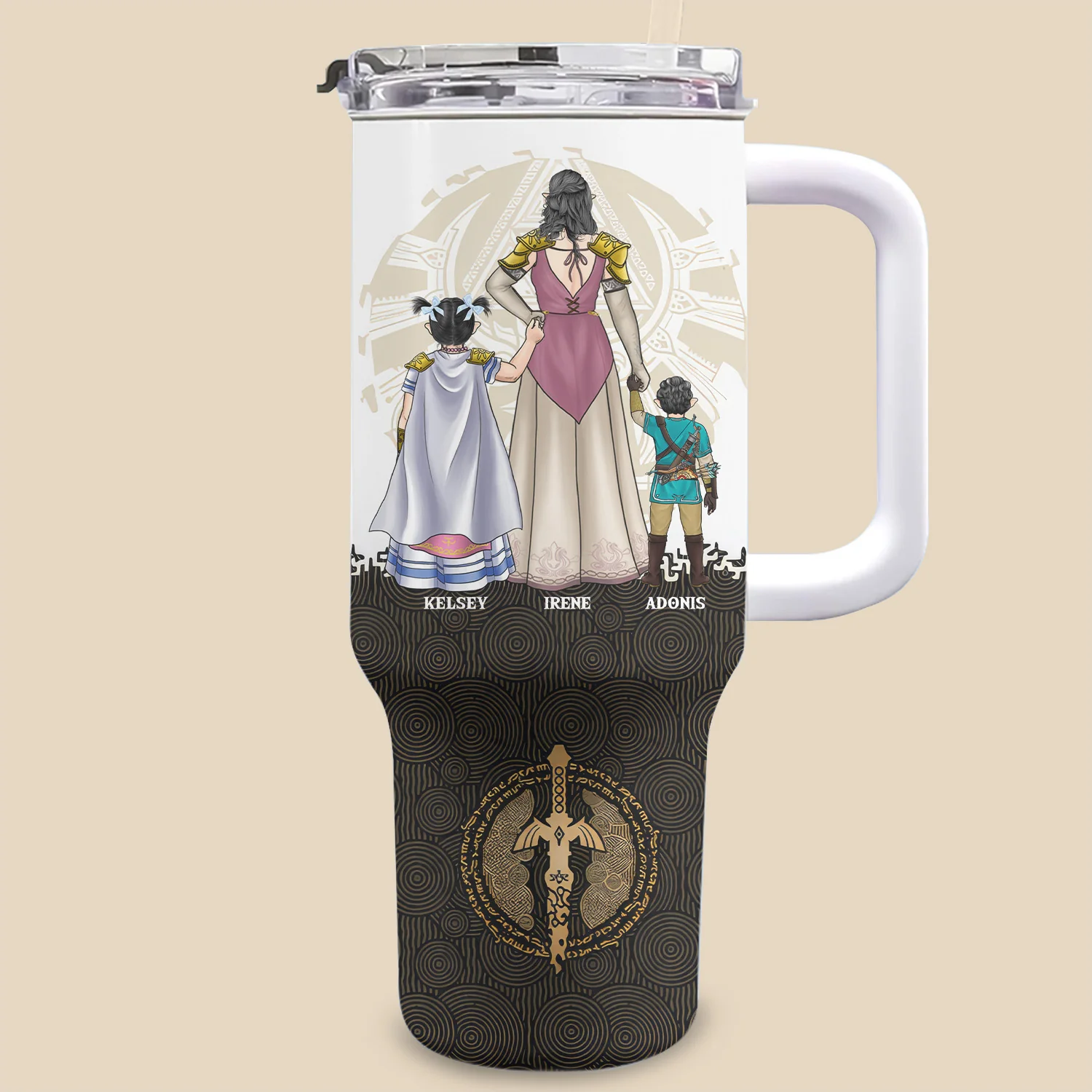Legend Of Mom Zelda New Version - Personalized 40oz Tumbler Cup With Straw - Gift For Mom, Mother's Day | CL07 NA94 - Image 2