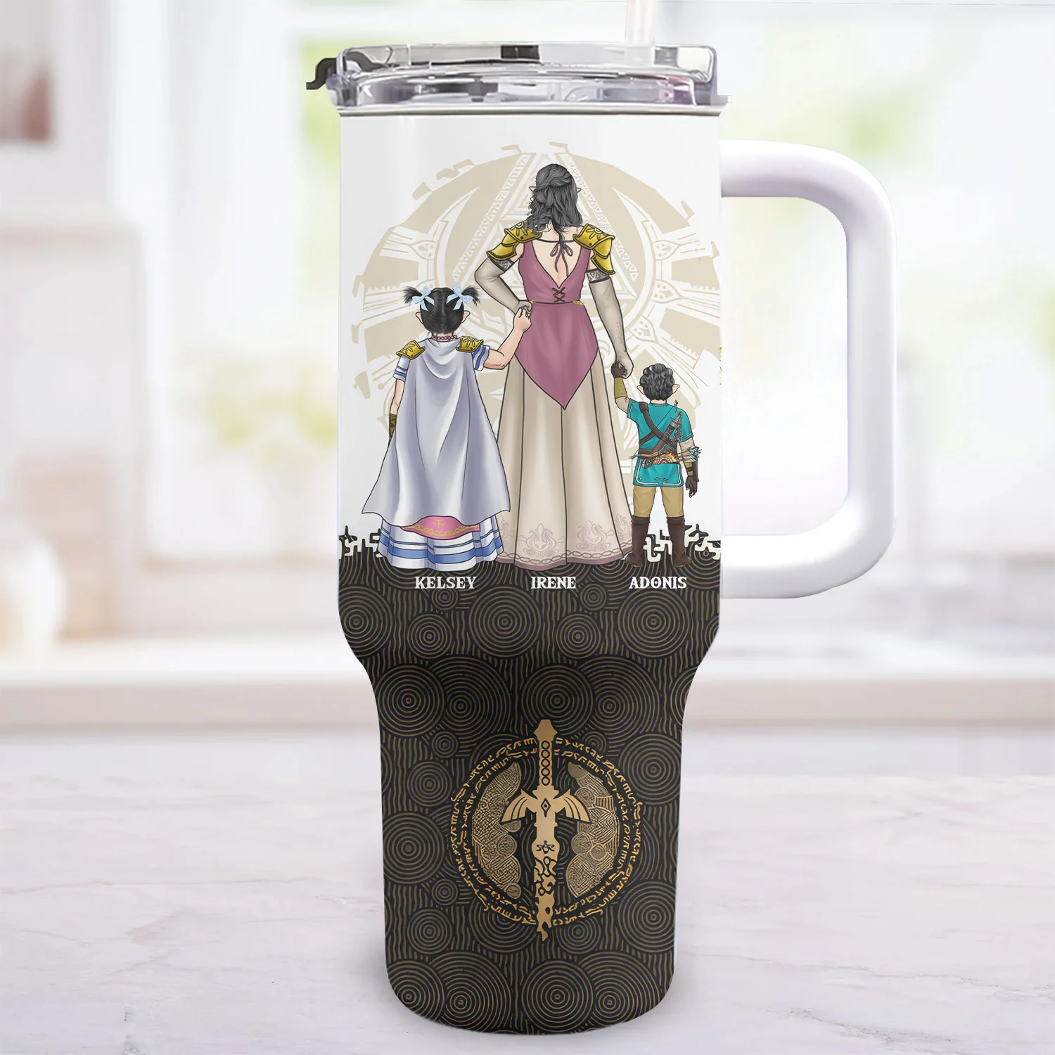Legend Of Mom Zelda New Version - Personalized 40oz Tumbler Cup With Straw - Gift For Mom, Mother's Day | CL07 NA94 - Image 3