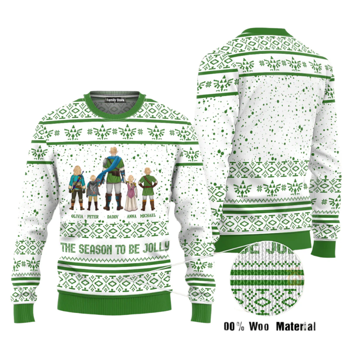 Legend Of Zelda Dangerous To Play Alone - Personalized Ugly Sweatshirt - Gift for Dad, Grandpa, HusbandCL07 NH96 - Image 2