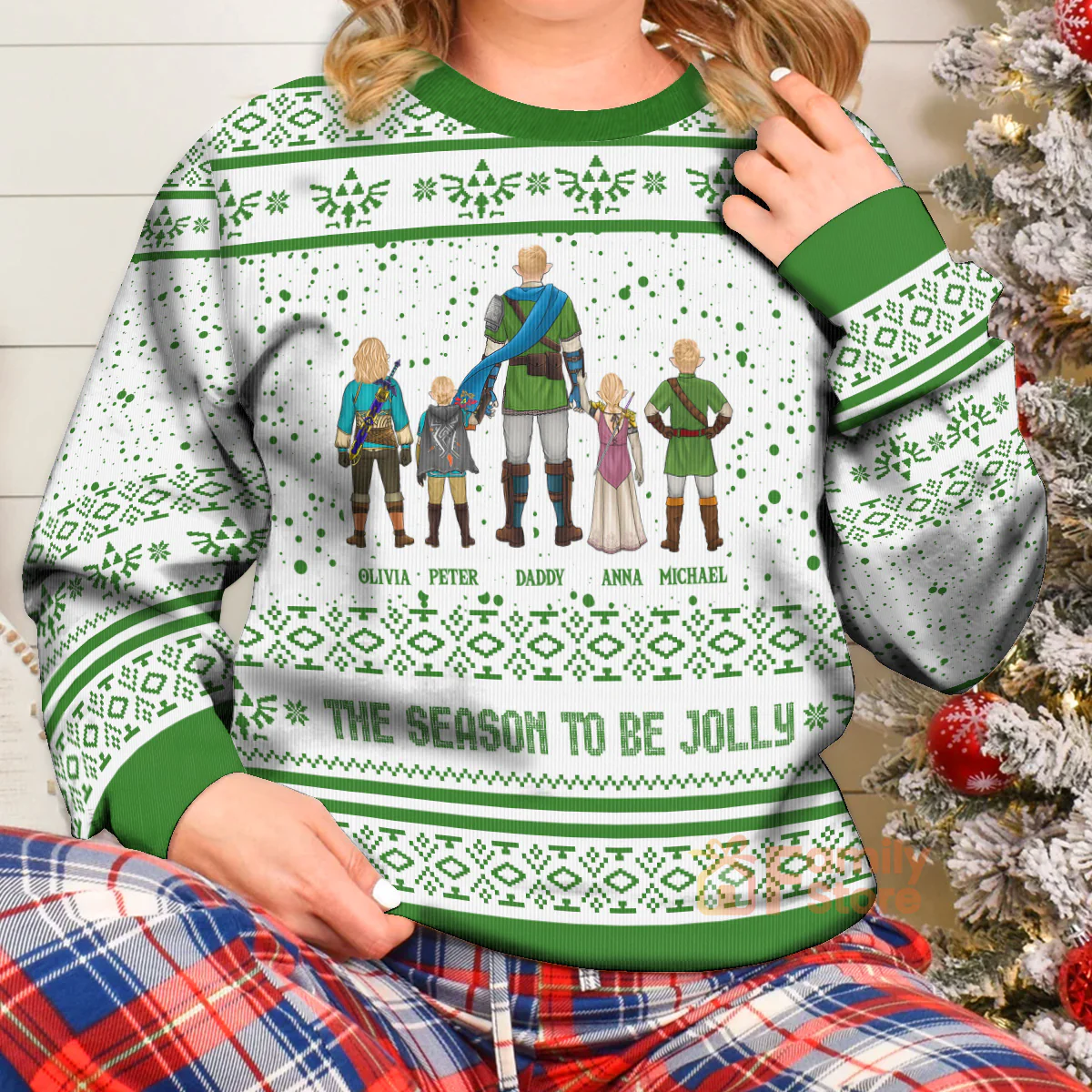 Legend Of Zelda Dangerous To Play Alone - Personalized Ugly Sweatshirt - Gift for Dad, Grandpa, HusbandCL07 NH96 - Image 4